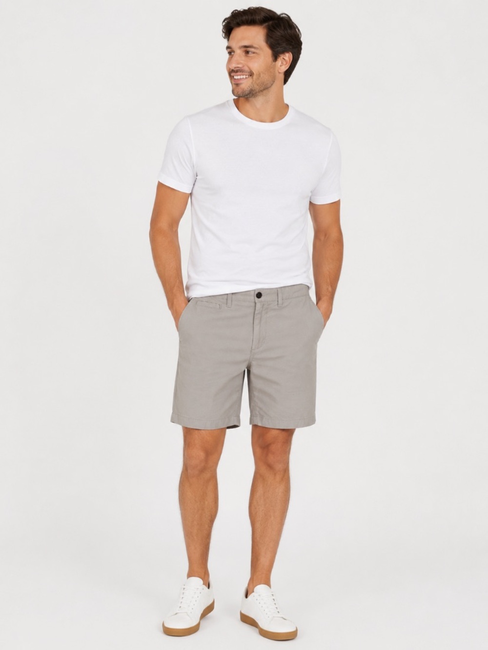 1901 Men's Light Beige Ballard Slim Fit Preppy Flat Front Chino Shorts Size 31